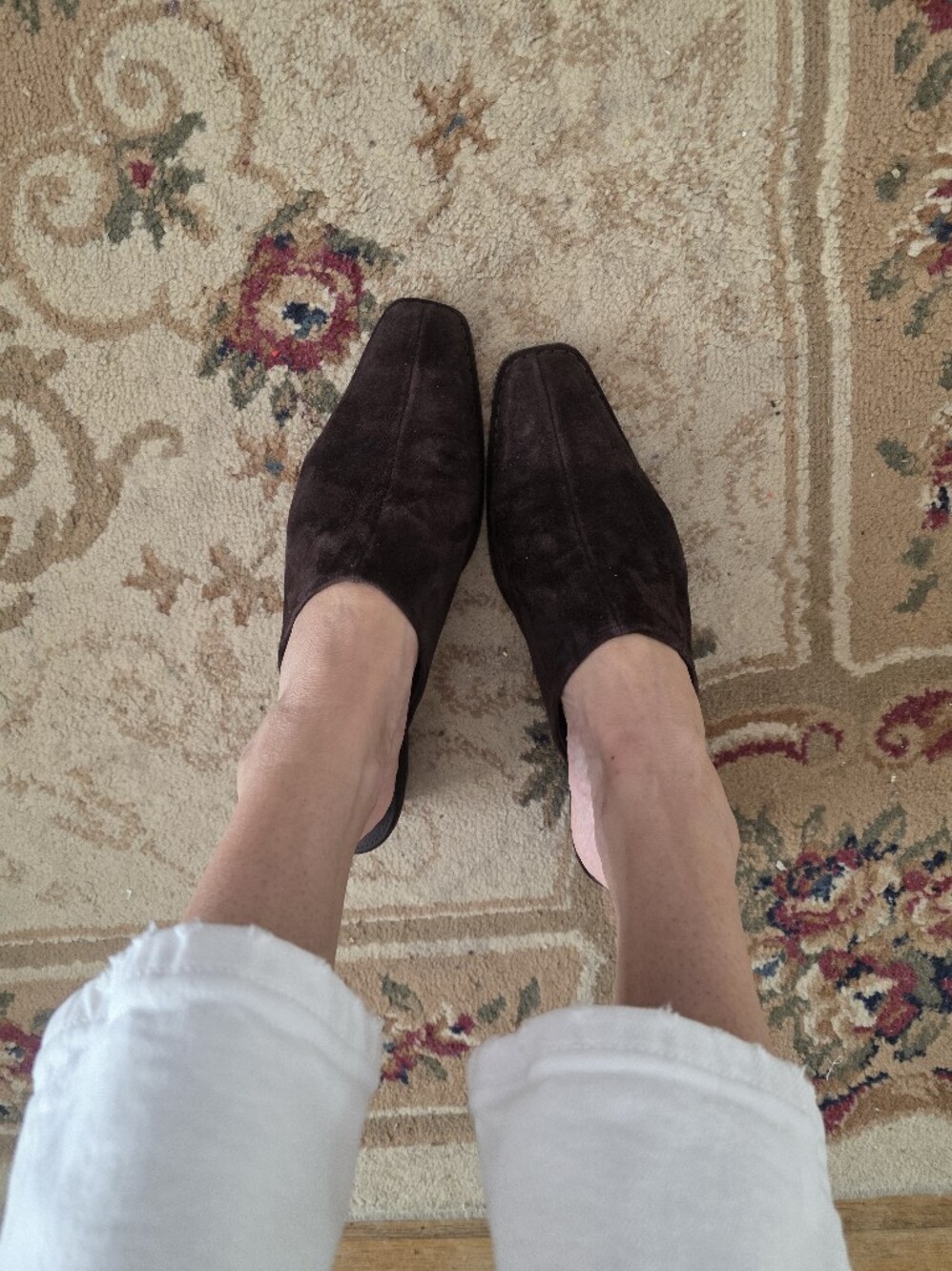 Suede mules